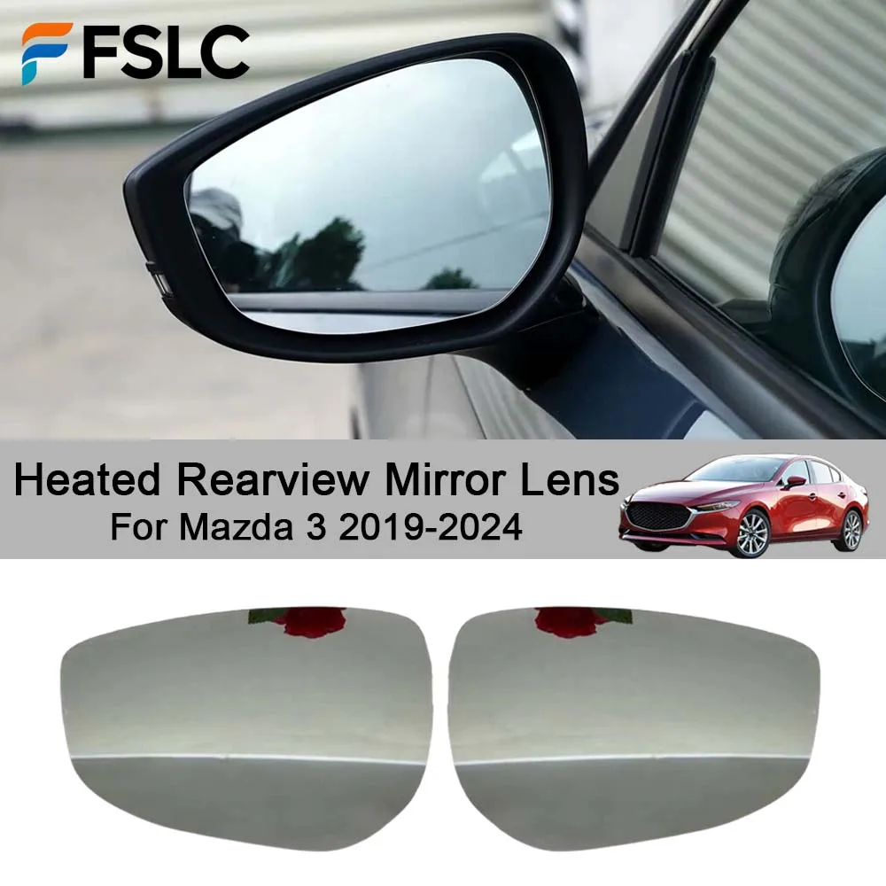 

Car Rearview Accessories Heated Rearview Mirror Lens For Mazda 3 2019-2024 Mirrored Glass Cars Accessories Upgrade