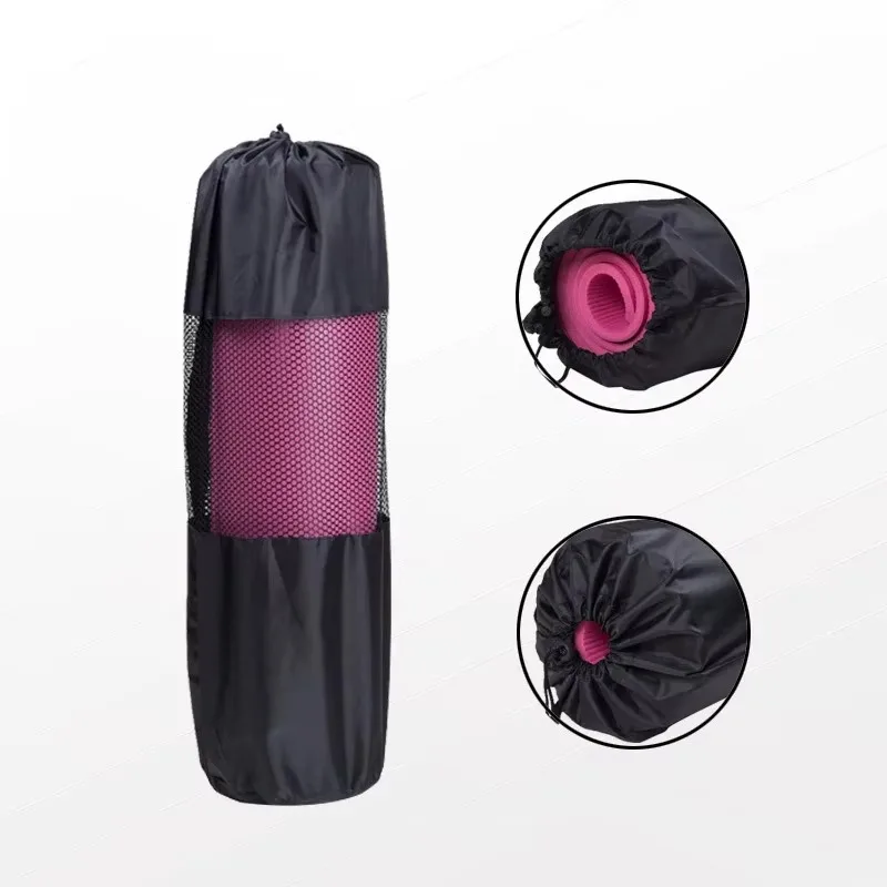 1 PCS Nylon Mesh Yoga Mat Carrier Bag Adjustable Shoulder Strap Pilates Fitness Workout Sports Equipment Storage Carry Bag
