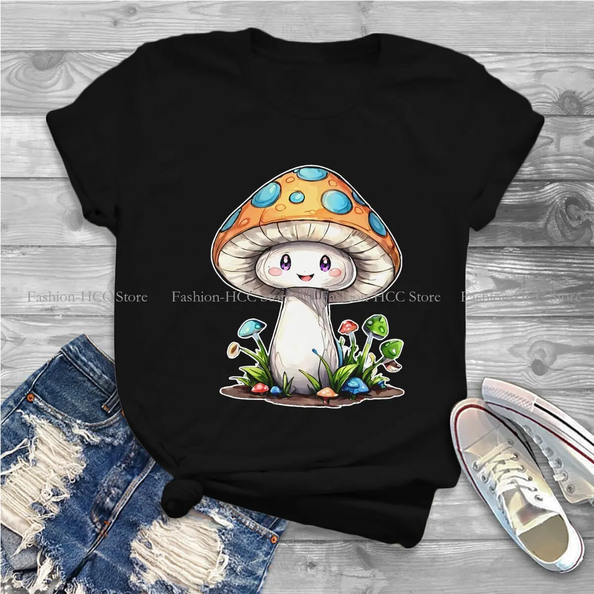 Magic Mushroom Polyester TShirts Little Distinctive Homme T Shirt New Trend Tops