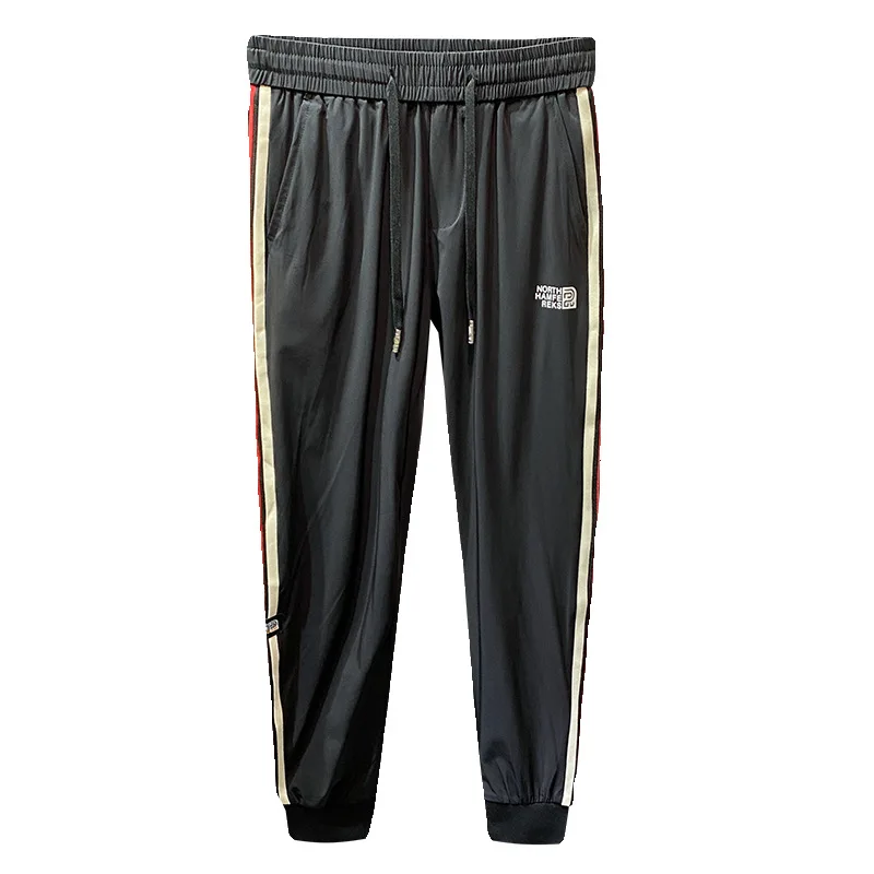 Ice Silk Quick Drying Casual Pants For Men'S Summer Ultra-Thin New Slim Fit Leggings For Men'S 9-Point Sports Long Pants