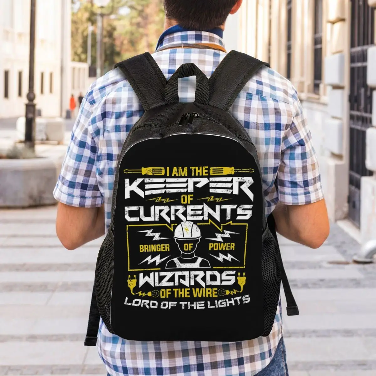 Electrician Electrical Engineering Power Backpack Student Boys Girls BookBag School Bag Laptop Shoulder Bags