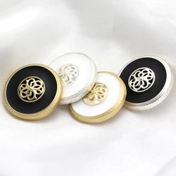 HENGC 18/20/23mm Vintage Gold Metal Buttons For Clothes Retro Jacket Coat Handmade Decorations DIY Crafts Sewing Accessories