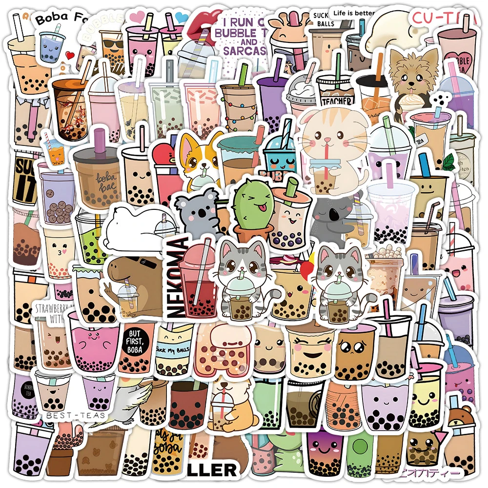 10/30/50/100pcs Creative Colorful Crystal Animals Stickers Waterproof Graffiti DIY Skateboard Guitar Phone Cartoon Decals Decor