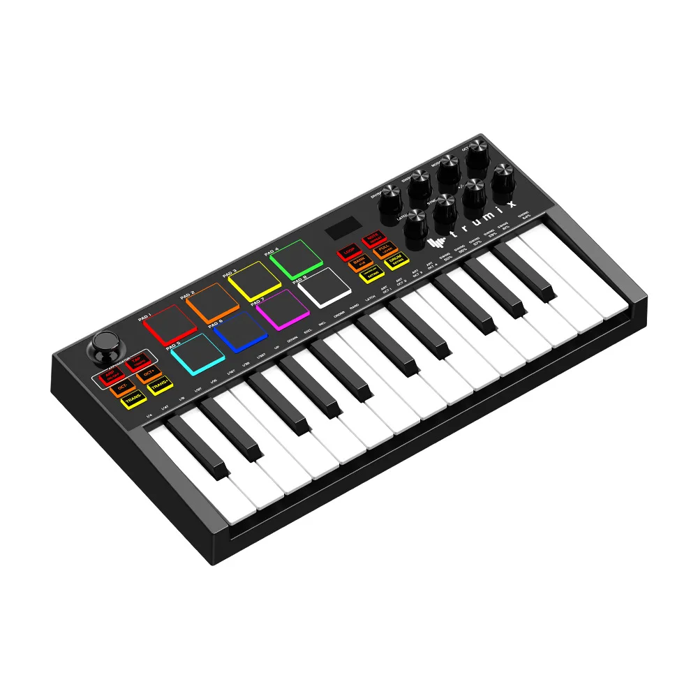 Portable MIDI Controller, 25-Key Smart Drum Pad, Professional Electronic Music Production, MD03 Keyboard, Beat Making Pad