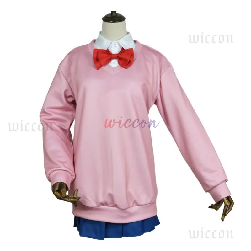 Momo Ayase Cosplay Costume Anime Dandadan Pink Skirt School Uniform Disguise Suits Halloween Carnival Clothes for Adult Women