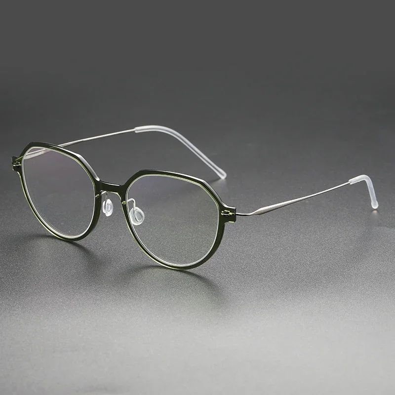 

Oval Titanium Frames Denmark Linde 6582 No Screw Korea Glasses Frames Optical Ultra-light Business Glasses Frame Eyewears