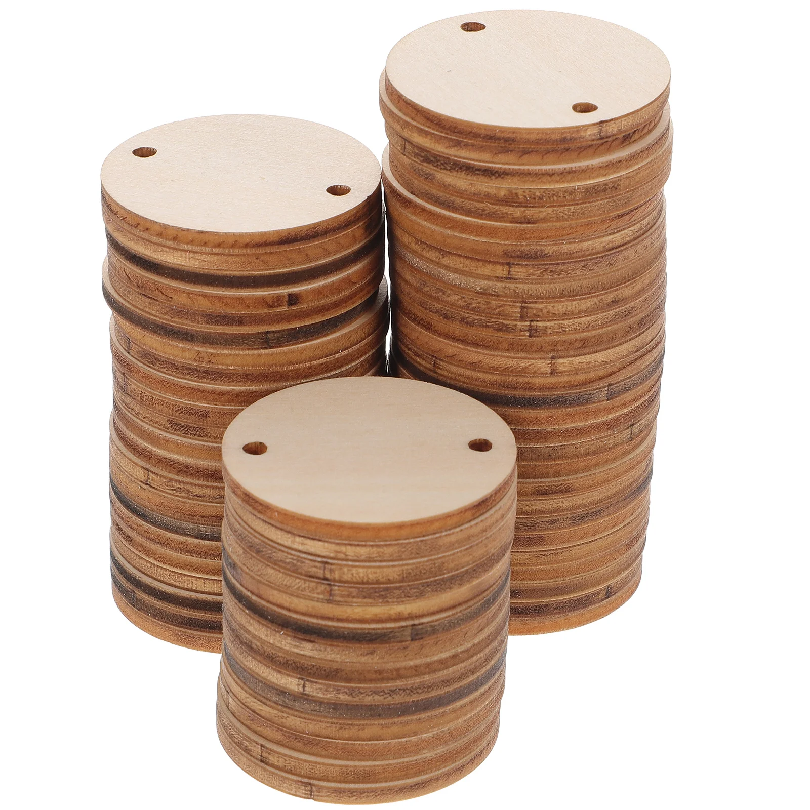 

60Pcs Round Wood Pieces Smooth Sanded Blanks 3.8cm for Craft Decoration Wedding DIY Tags Embellishments Scrapbooking Projects