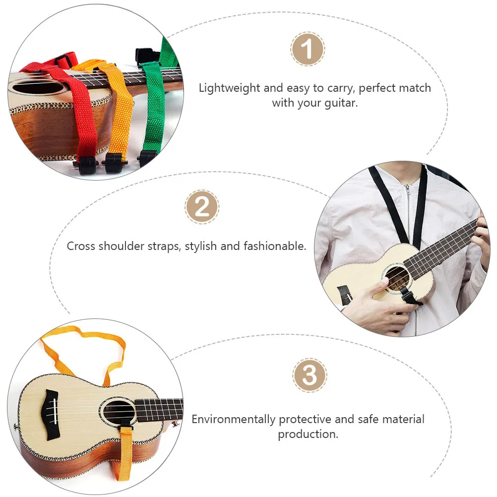 

12Pcs Premium Ukulele Rope Carrying Belt Fine Craftsmanship Music Instrument Accessories Supplies