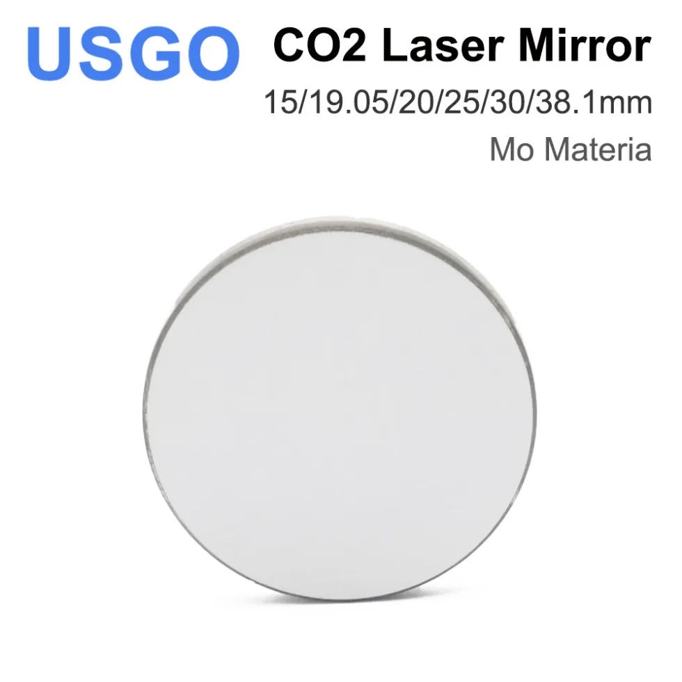 USGO CO2 Laser Reflector Mo Mirror Dia. 15 19.05 20 25 30 38.1mm thickness 3mm for CO2 Laser Cutting Engraving Machine