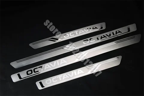Накладка на порог для Skoda Octavia A7 A9 2015 -2023 из нержавеющей стали