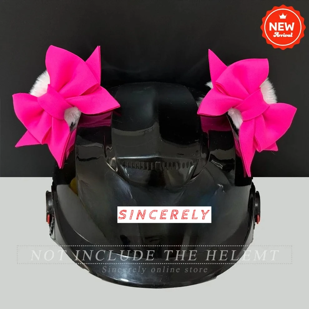 Lindo casco de motocicleta para montar en Sking, orejas de conejo y gato, cuernos, decoración de casco, pegatina decorativa, accesorios de estilo de cosplay, 2 unids/lote por par