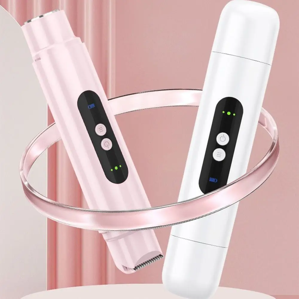 Waterproof Electric Shaver for Women Detachable Head Wet and Dry Use Double Head Shaver Low Noise Quick Trim