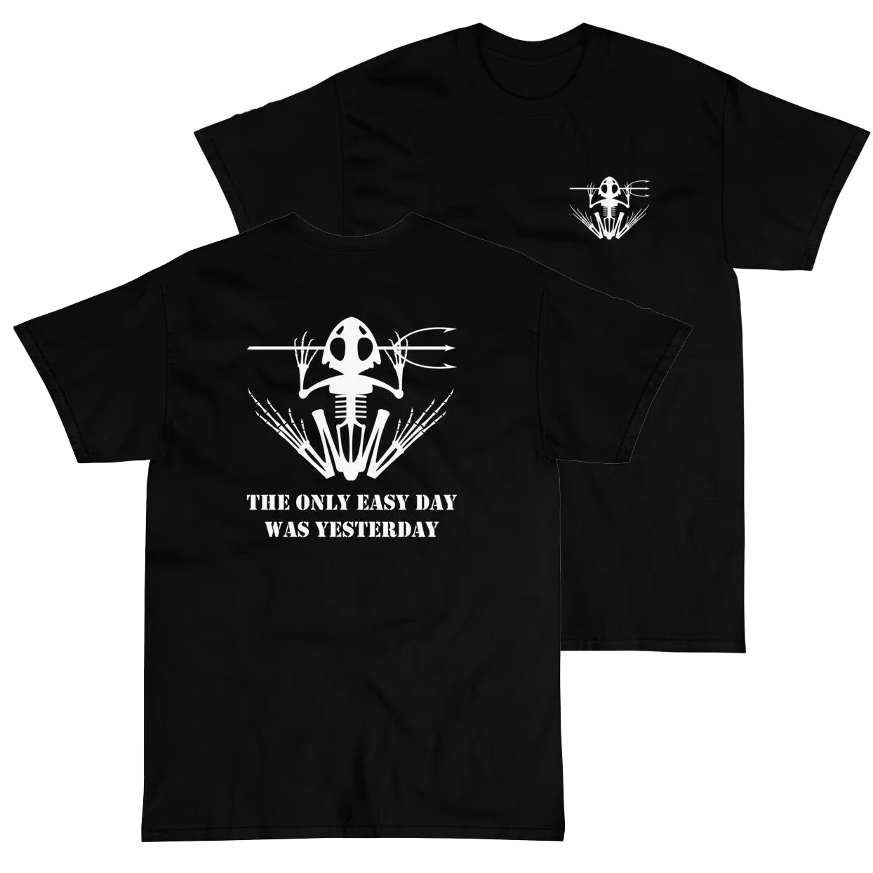 Naval SEALs Motto Bonefrog Sign Emblem UDT T-Shirt Cotton O-Neck Summer Short Sleeve Casual Mens T-shirt Size