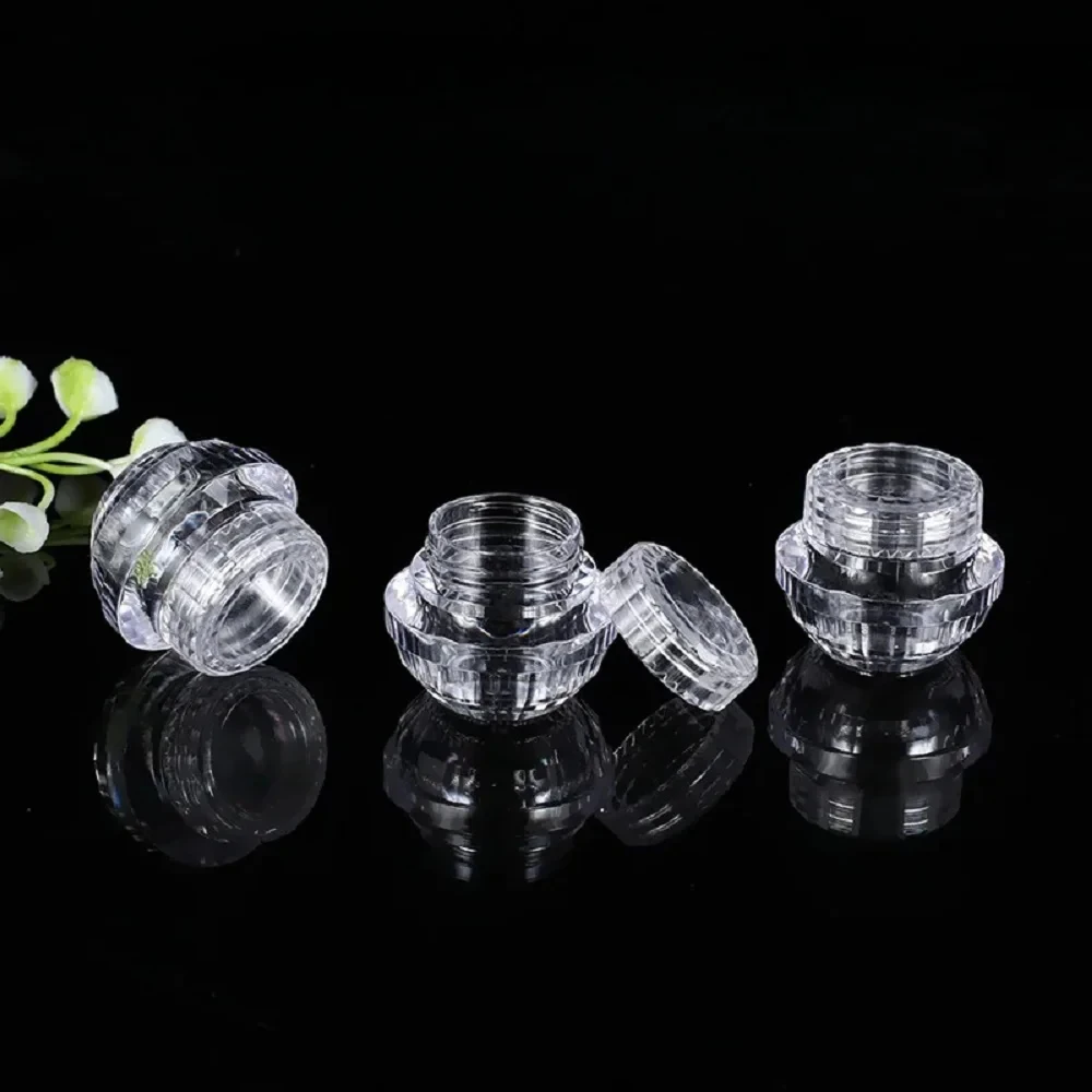 500pcs 5g Clear Cream Jars Mushroom Shape Mini Sample Jar,Cosmetic Packing Container Nail Art Accessories Tins