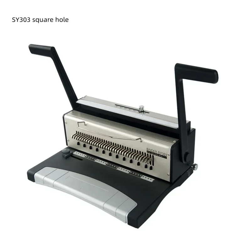 S303/SY303 Hole Punching Machine, 3:1 Double Coil Binding Machine, 34-Hole Binding Machine, Square/Round Hole