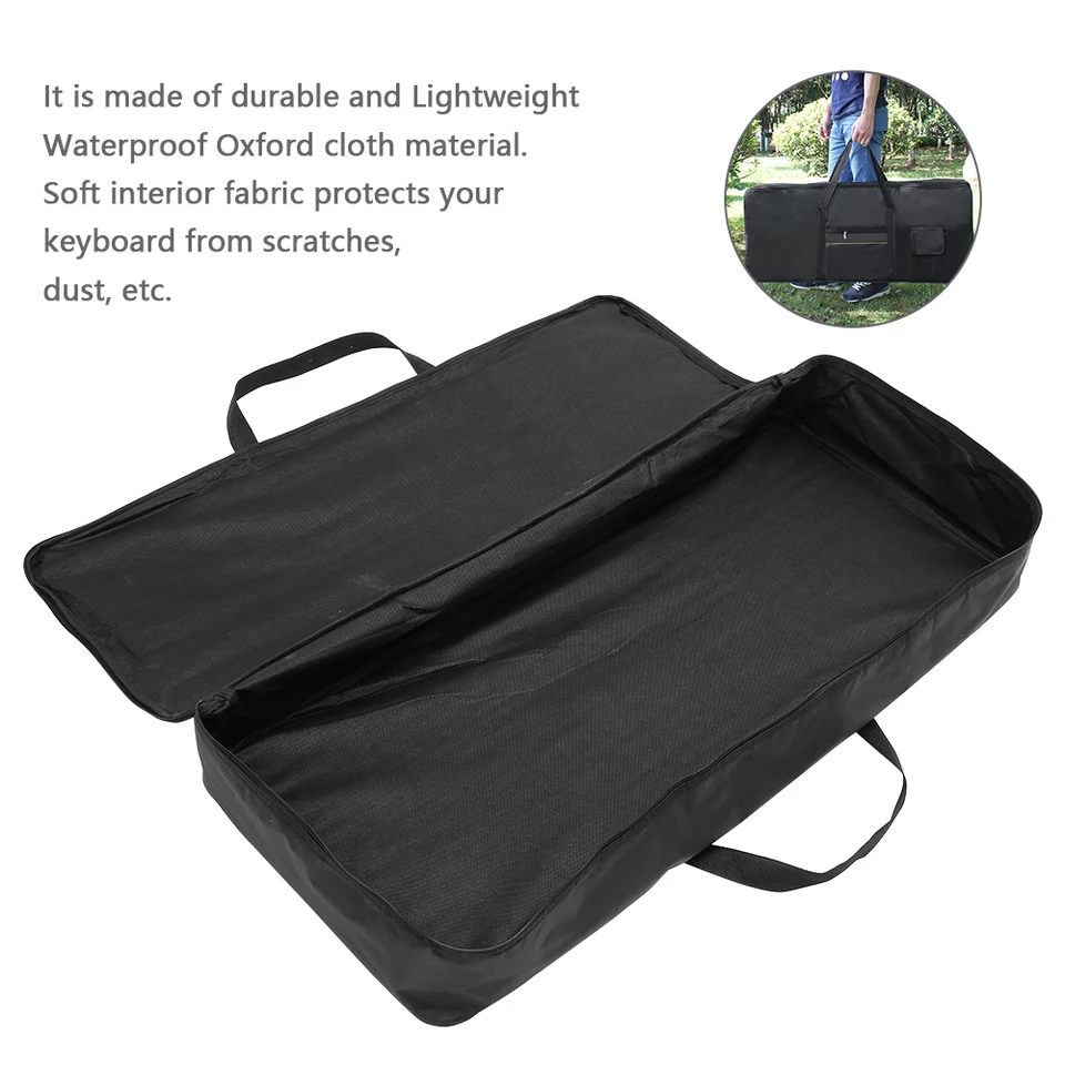 Housse Clavier 61 Touches Étanche Oxford 420D - Protection Piano Électronique Avec Cordon Serrage