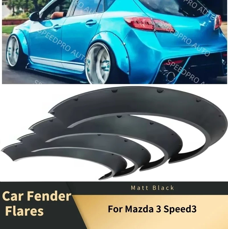 Car Fender Flares For M-azda 3 Speed 3 Flexible Extra Wide Wheel Arches Body Kit Mudguard Widebody Cover Car Accessories