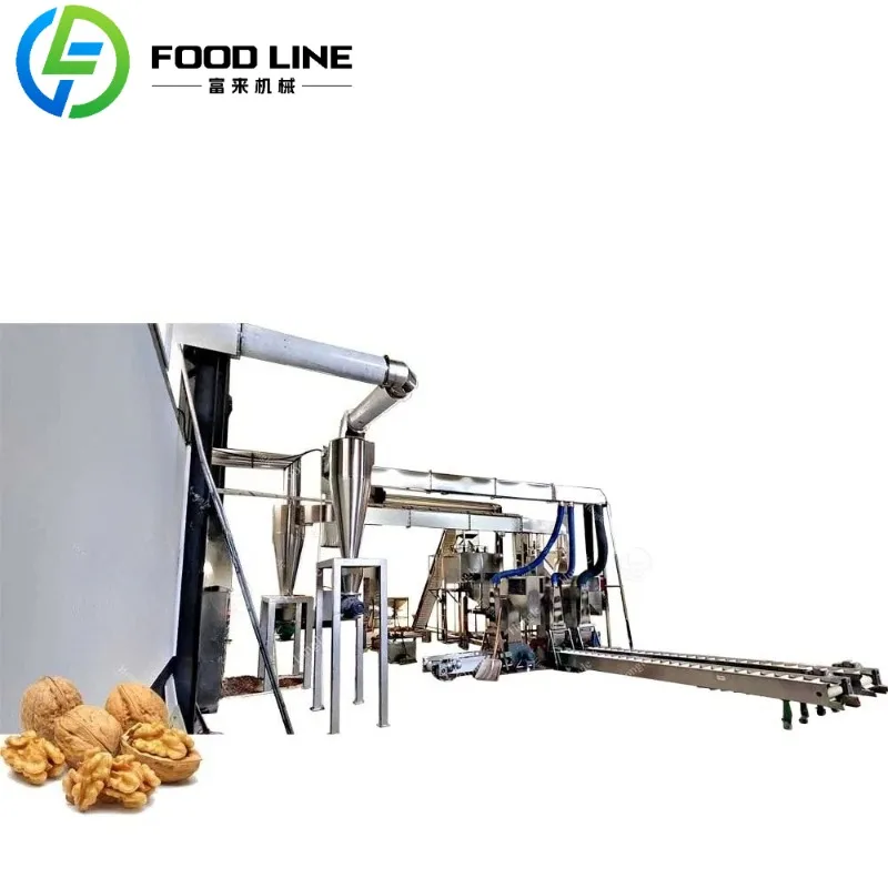High Quality Almond and Hazelnut Walnut Cracking Sieving Shelling Peeling Cashew Nuts Peanuts Almond Production Line