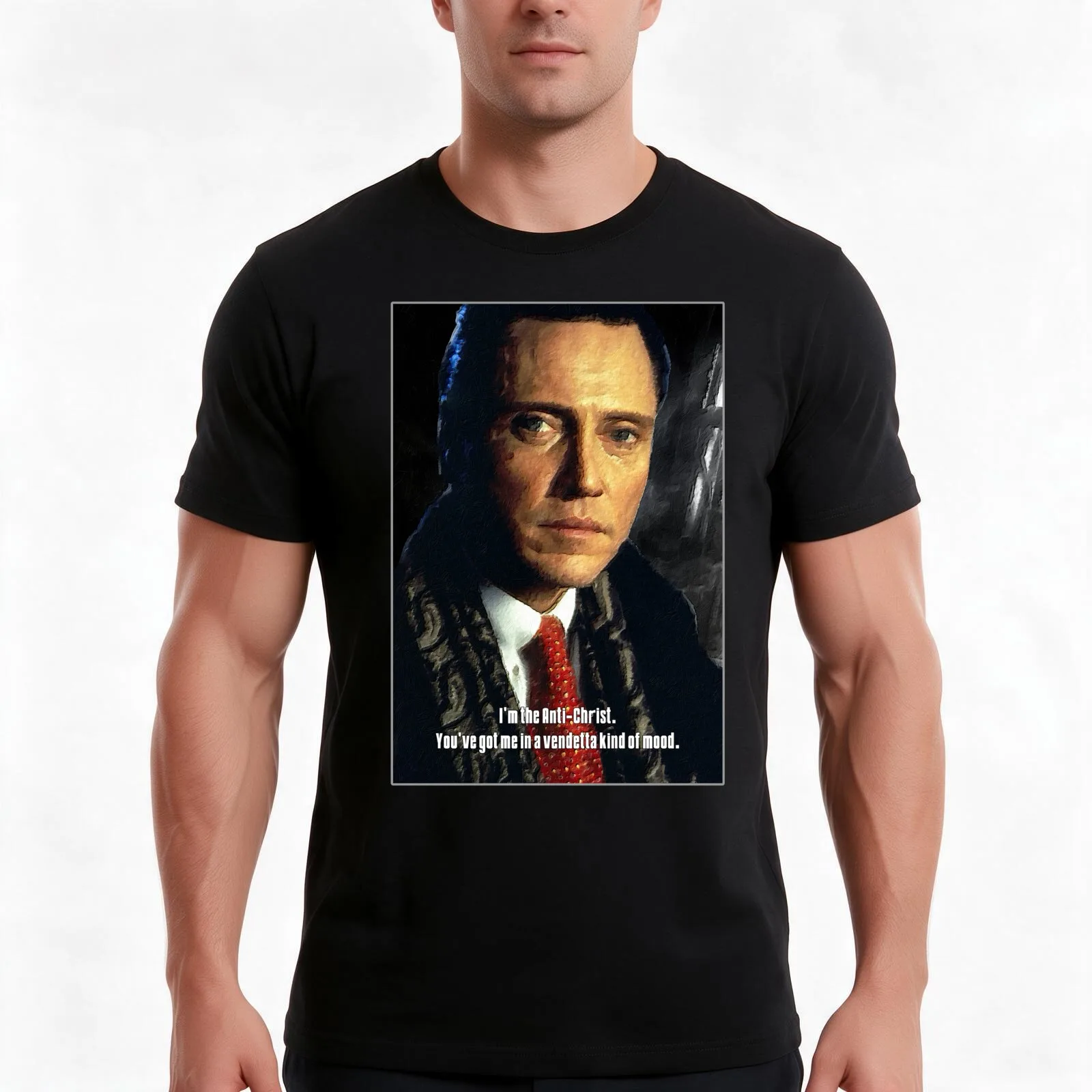 True Romance - Christopher Walken the Anti-Christ T-Shirt Summer Casual Cotton Tee Oversized Streetwear Tops 100% Cotton