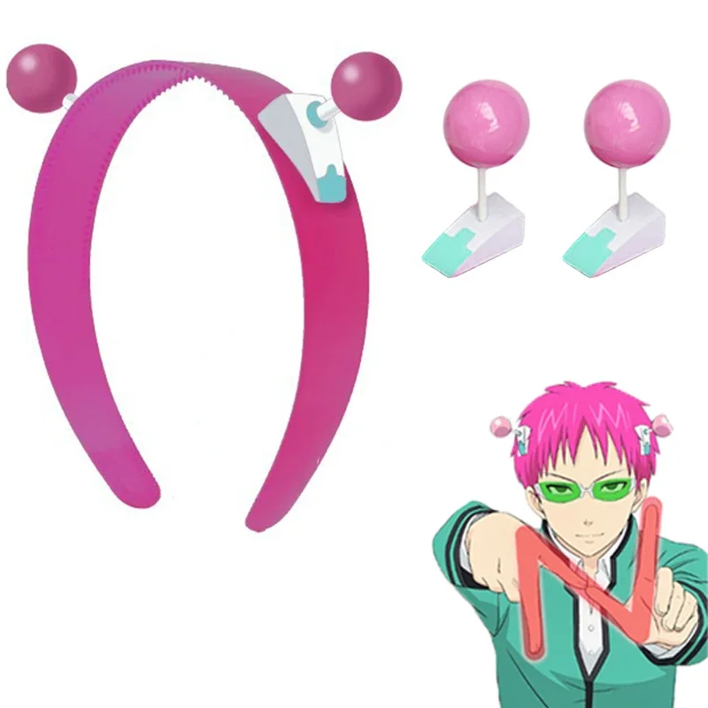 Cosplay nakrycia głowy Saiki Kusuo No sai-nan spinka do włosów klip Anime Saiki Kusuo Cartoon spinka do włosów kostium na Halloween akcesoria Prop