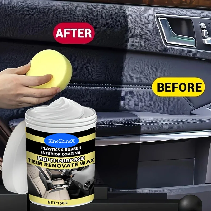

Interior Care Cream - Bright Refurbishment Agent for Black Plastic Parts, Anti Aging Whitening Repair Cream for Exterior