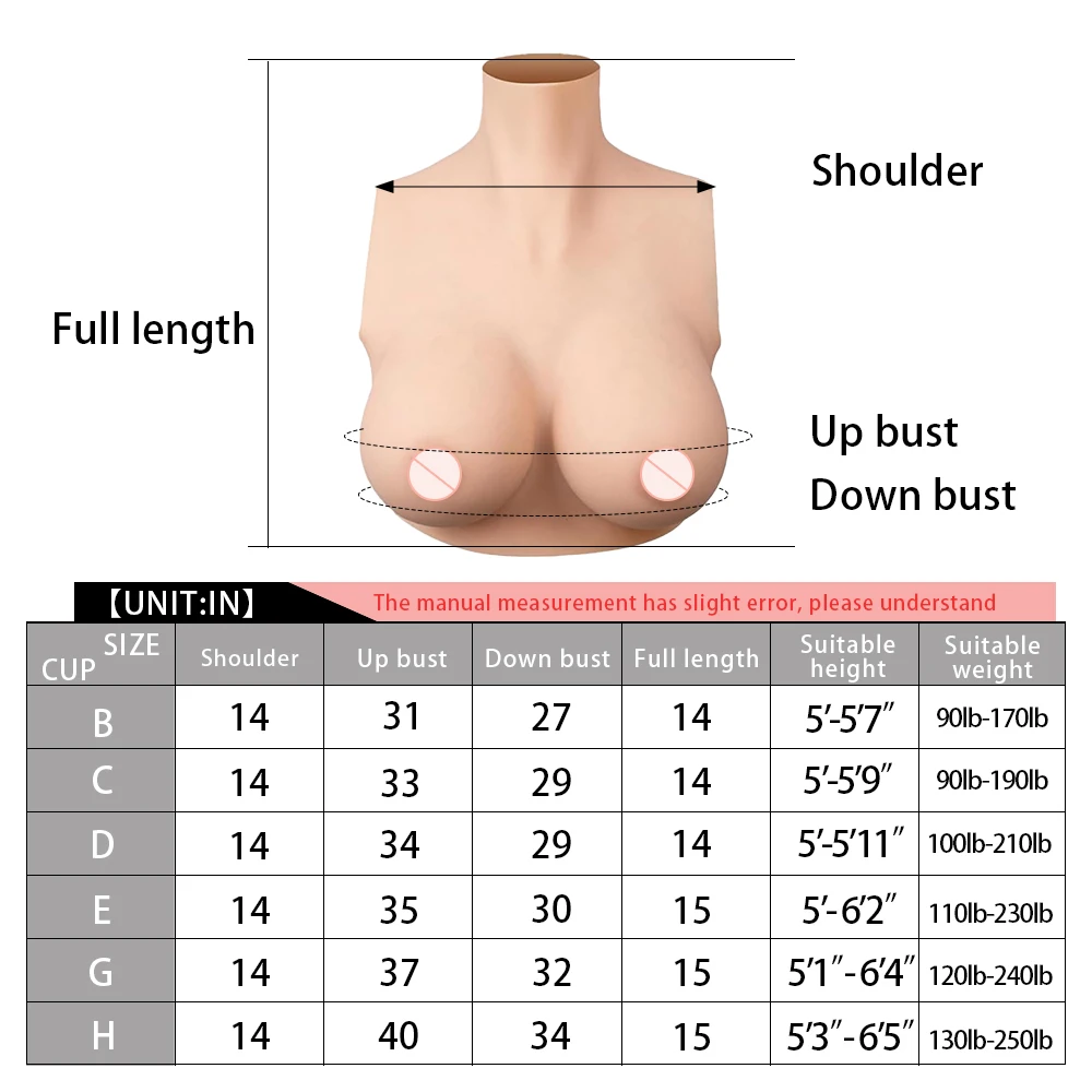 실리콘 유방 형태, 가짜 가슴 갑옷, B-G 컵, 가짜 가슴, 크로스 드레서, 드래그 퀸, 롤플레잉에 적합