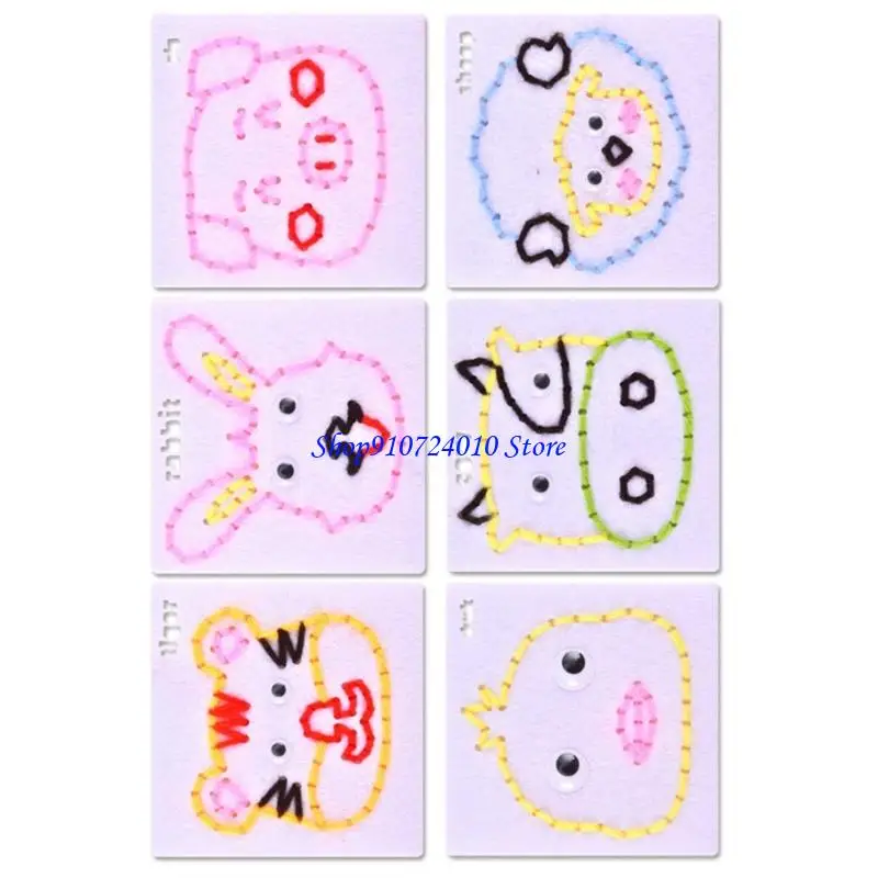 77HD Educational Non -Tare Fabric Craft Kits com cordas coloridas para a criatividade para crianças e desenvolvimento motoras