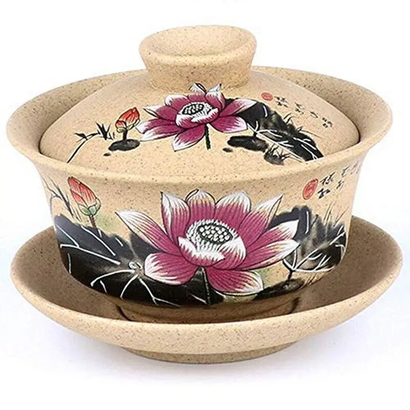 

Китайский керамический гайвань, расписанный вручную, чайные чашки и блюдца, набор для чаепития Кунг-фу