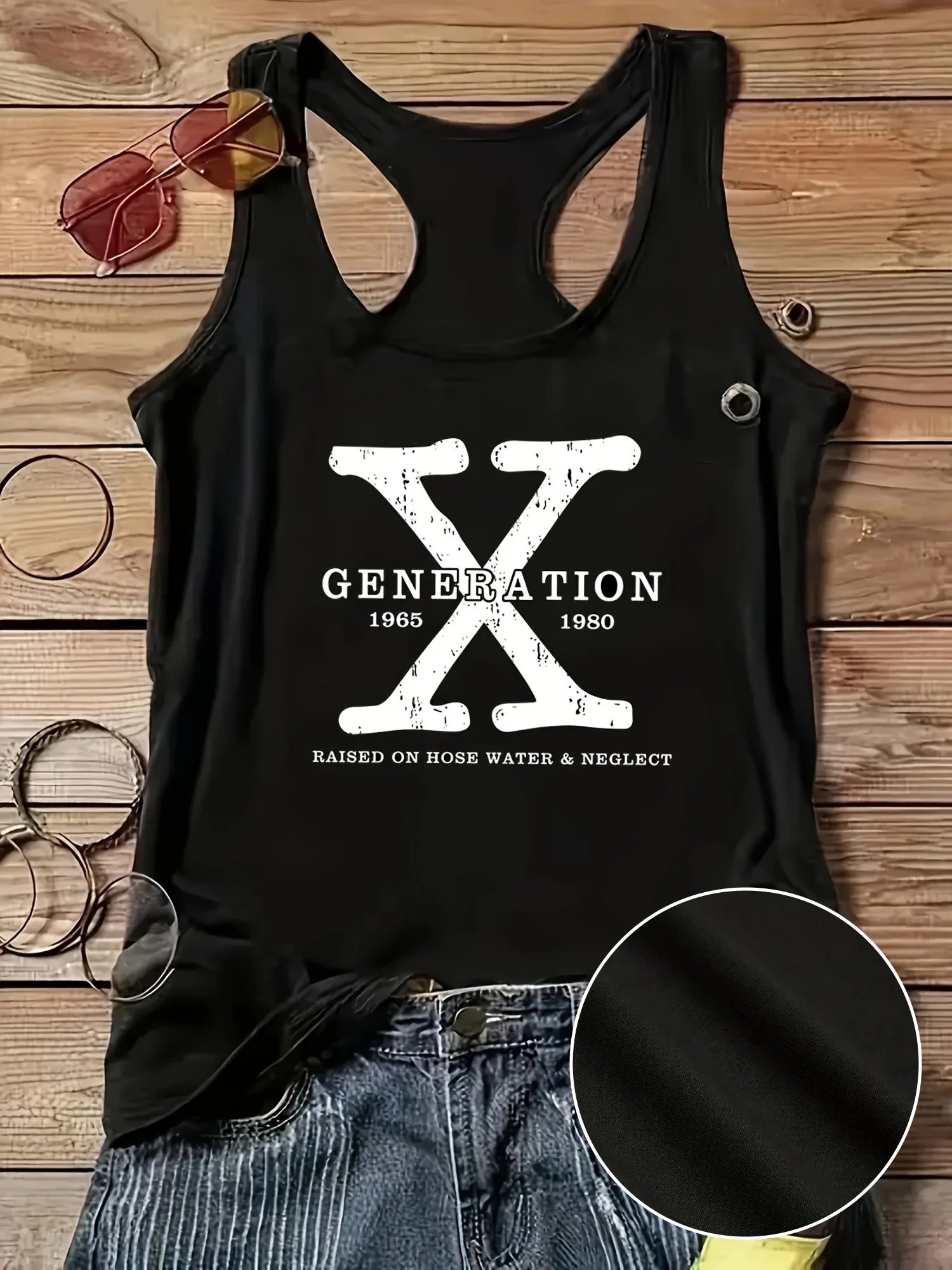 

printed Summer women's loose and personalized dream catcher mesh printed vest top T-shirt comfortable sleeveless