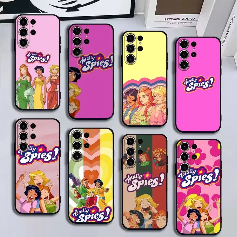 

Totally Spies Phone Case For SamsungS25,24,21,22,23,30,Ultra,20,Plus,Fe,Lite,Note,10,9,Soft Black Cover
