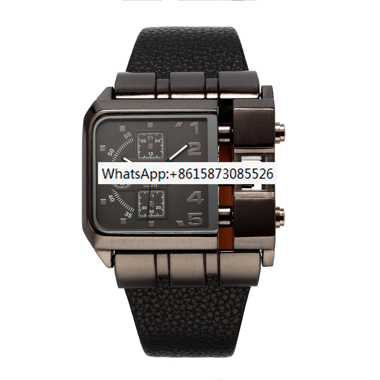 Oulei Watch Men's Western Wild Motorcycle Watch Men's Super Large, domineering, Square, and Personalized Watch