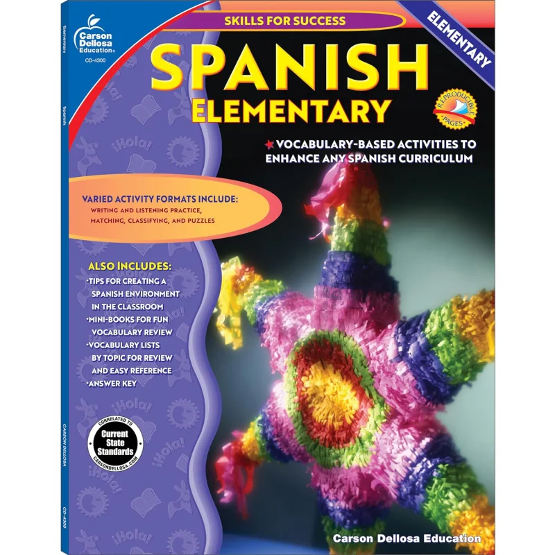 Kids Educational Workbooks - 成功のためのスキル 小学生向けスペイン語ワークブック K5クラス向け カーソン・デローサ著 カーソン・デローサ・エデュケーション 9780887247576