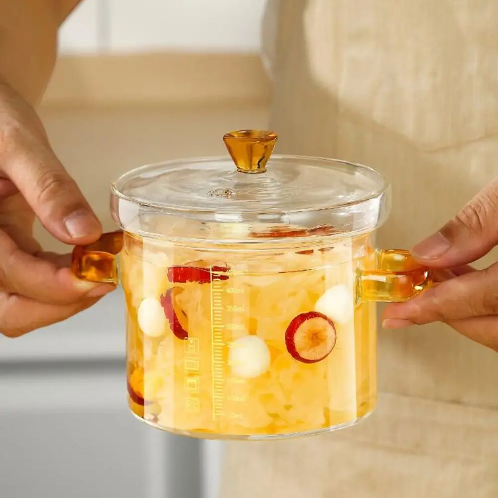 Salad Bowl Glass Soup Pot Explosion-proof Thickened Glass Stockpot Mini Heat-resistant Stovetop
