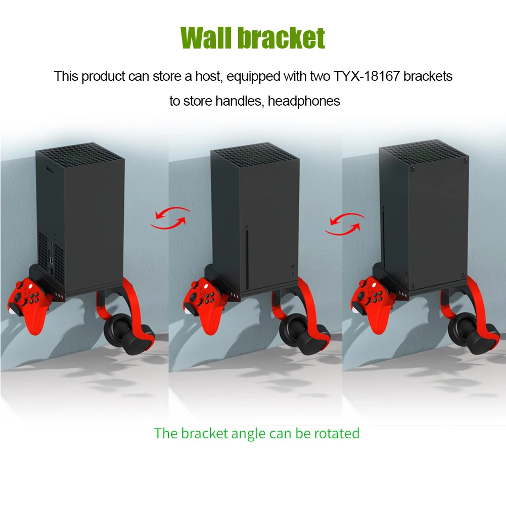 Game Controller Holder Wall-mounted Game Controller Bracket Fall Prevention Rotatable Removable Accessories for Xbox Series X