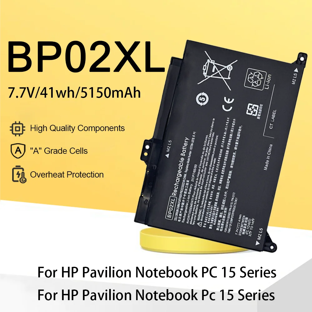 

BP02XL Аккумулятор для ноутбука HP Pavilion PC 15 15-AU 849909-850 849569-421 HSTNN-LB7H TPN-Q172 HSTNN-UB7B