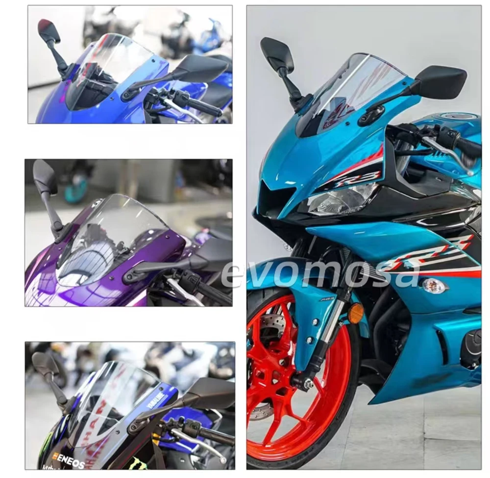 Motorcycle Accessories Rear View Mirrors Rearview Side Convex Mirror With Bracket For YAMAHA YZF-R3 YZF-R7 YZFR3 YZFR7 YZF R7 R3