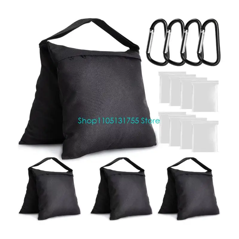 K0EF Stand Weight Bag for Indoor Photo Use, Fillable Heavy Fabric Counterweight Bag with Two-Side Storage Form Daily