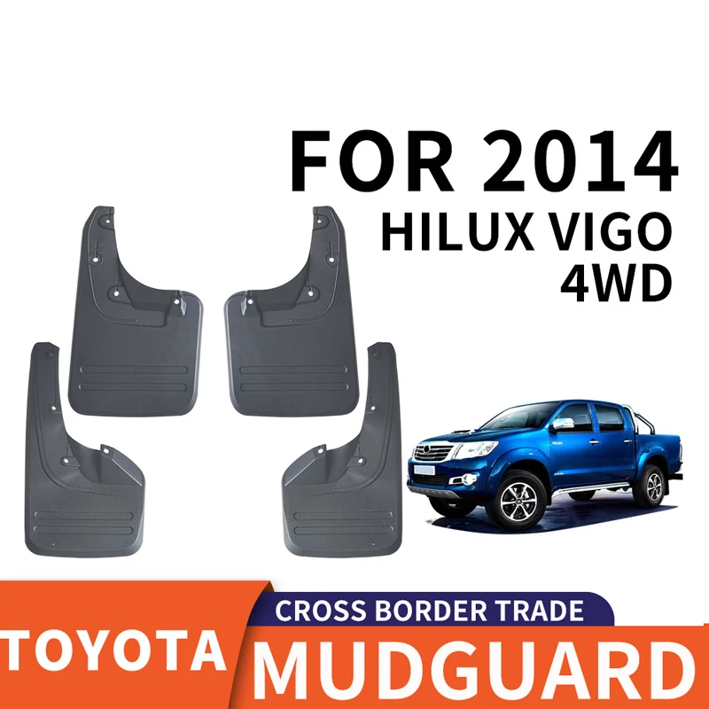 Guardabarros de Material de Goma Suave PP para Neumáticos de Tracción en las Cuatro Ruedas, Apto para Toyota Hilux HILUX VIGO 2006-2014