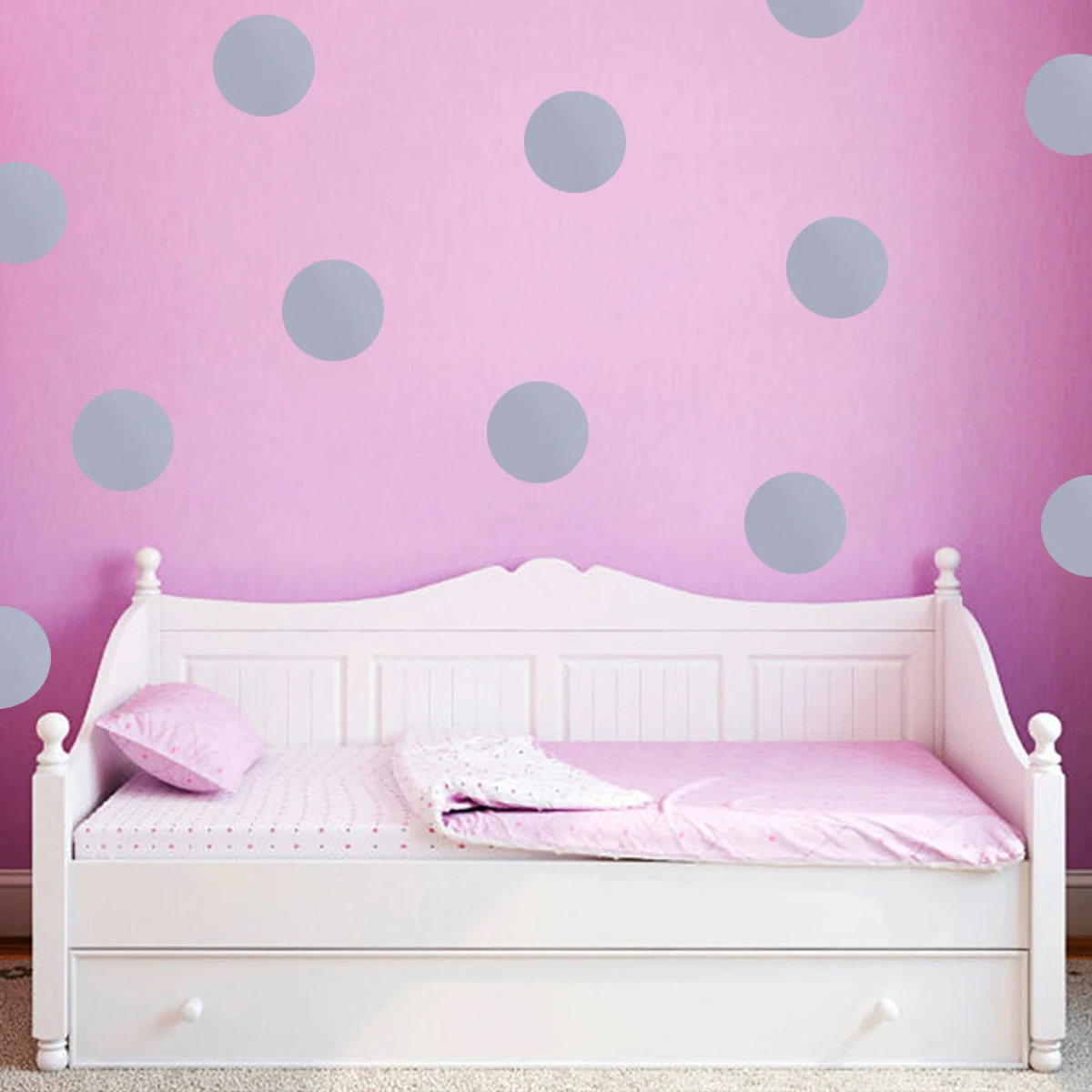 

108 Pcs Decorative Stickers Round Dot Art Paste Wall Waterproof Removable PVC Living Bedroom Kitchen Office Smooth Surface Easy