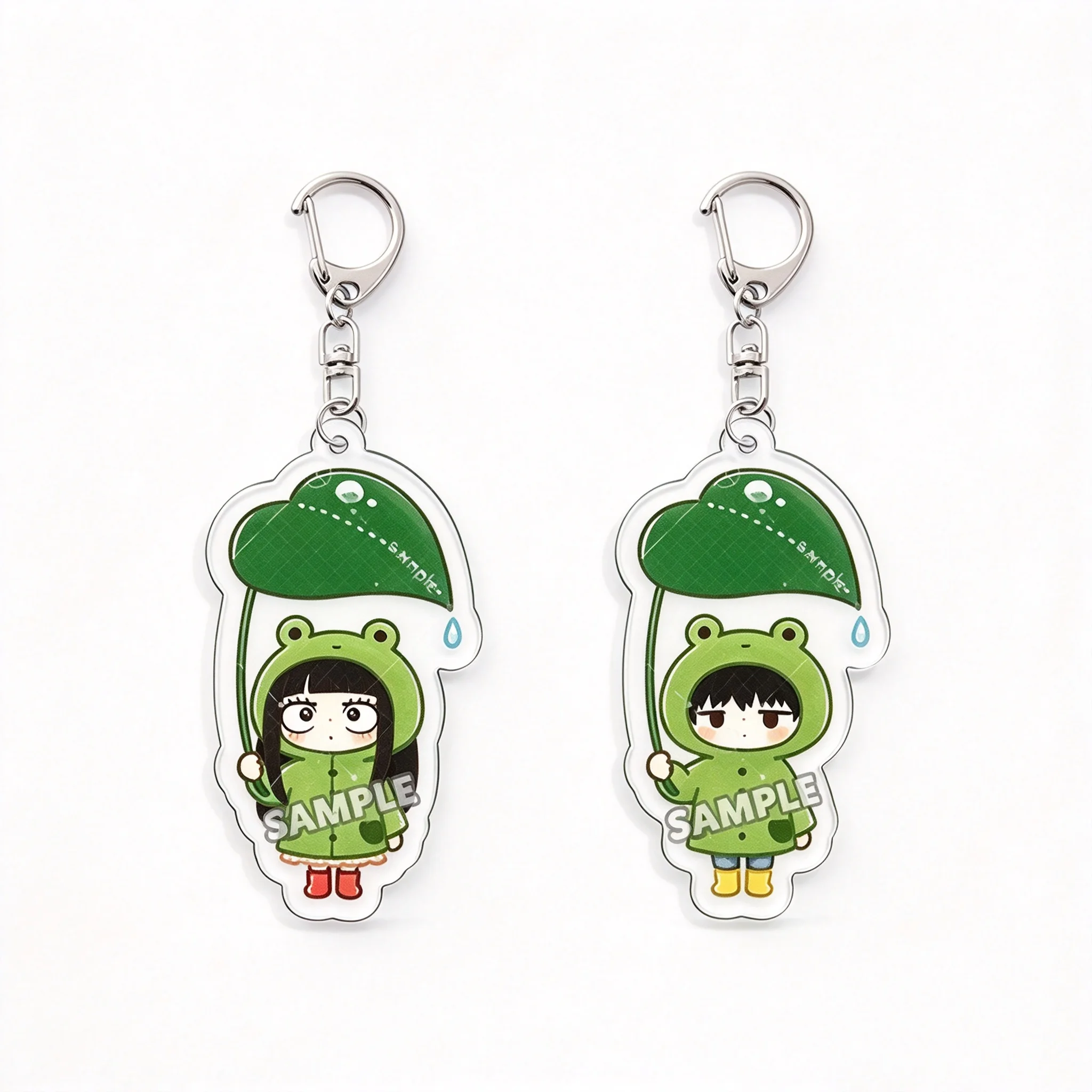 Anime From Me to You Frog Raincoat And Cape Ver Sawako Kuronuma Shota Kazehaya Q-Style Acrylic Pendant Keychains Bag Charm