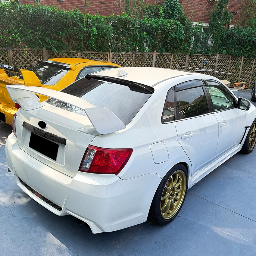 For 2008 2009 2010 2011 2012 2013 2014 Subaru Impreza WRX STI Roof Spoiler Spoiler Wings Black Carbon Car Accessories Part - view 3