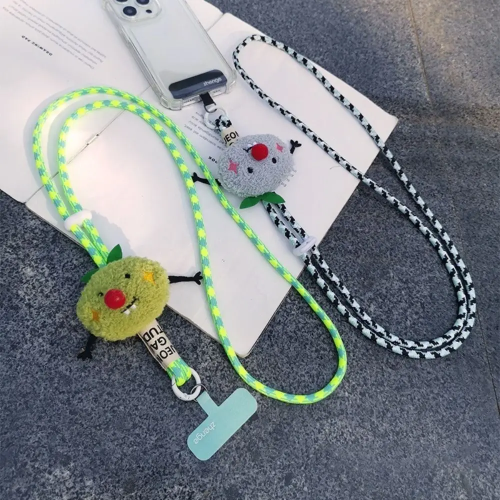 

Универсальный красочный ремешок для телефона, съемный ремешок через плечо с мультяшными животными и зажимом, ремешок на запястье с защитой от потери, уличный