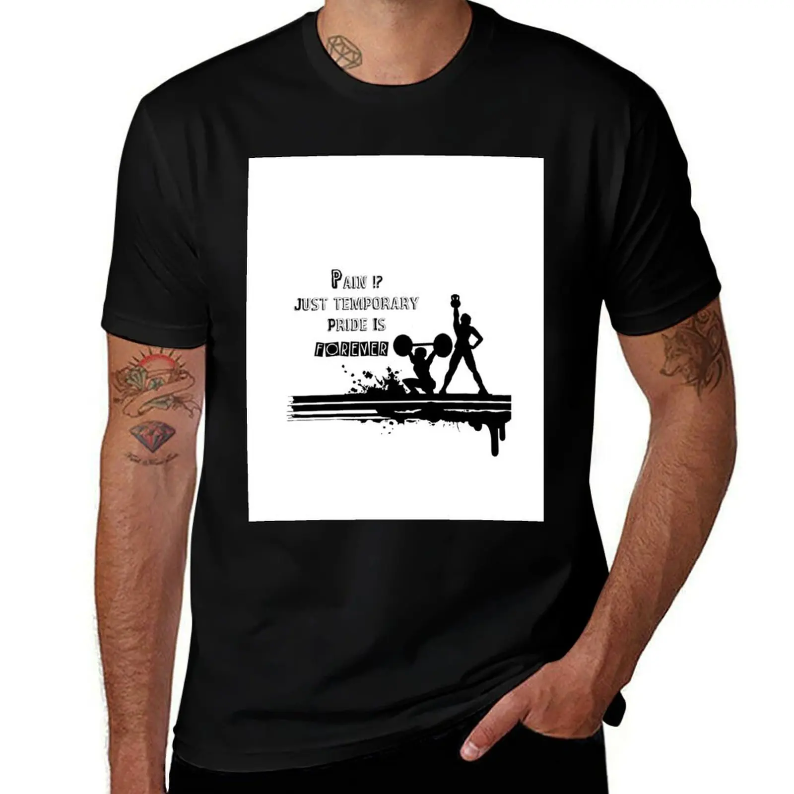 Pain Is Temporary, Pride Is Forever T shirt , weightlifting tshirt , T-Shirt Basic Regular Fit Casual T-Shirt