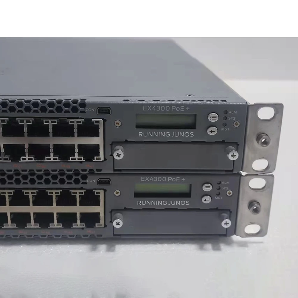 1 peça para juniper 48 gigabit poe + fonte de alimentação interruptor de gerenciamento de rede de três camadas EX4300-48P