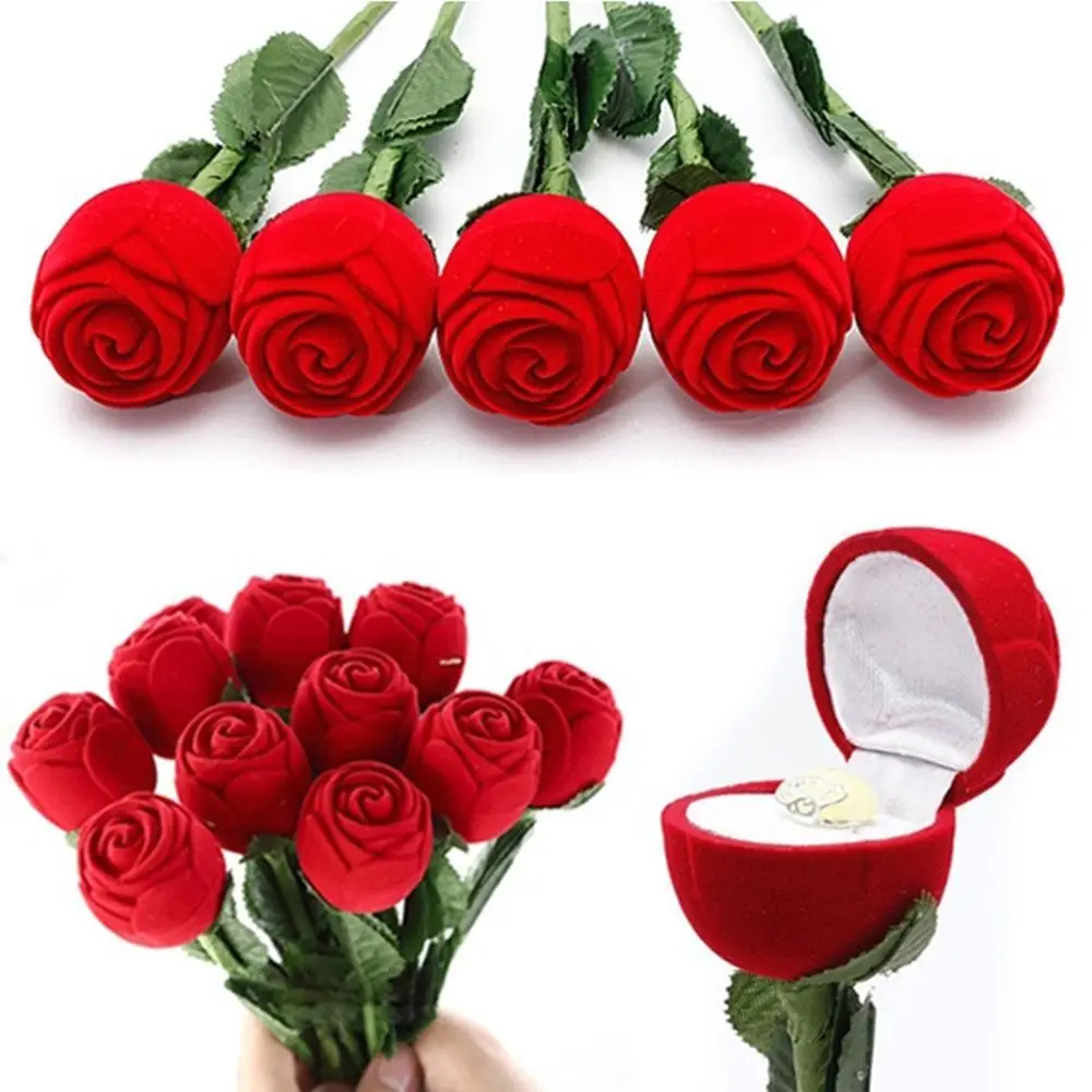 Red Velvet Jewelry Box - close-up view