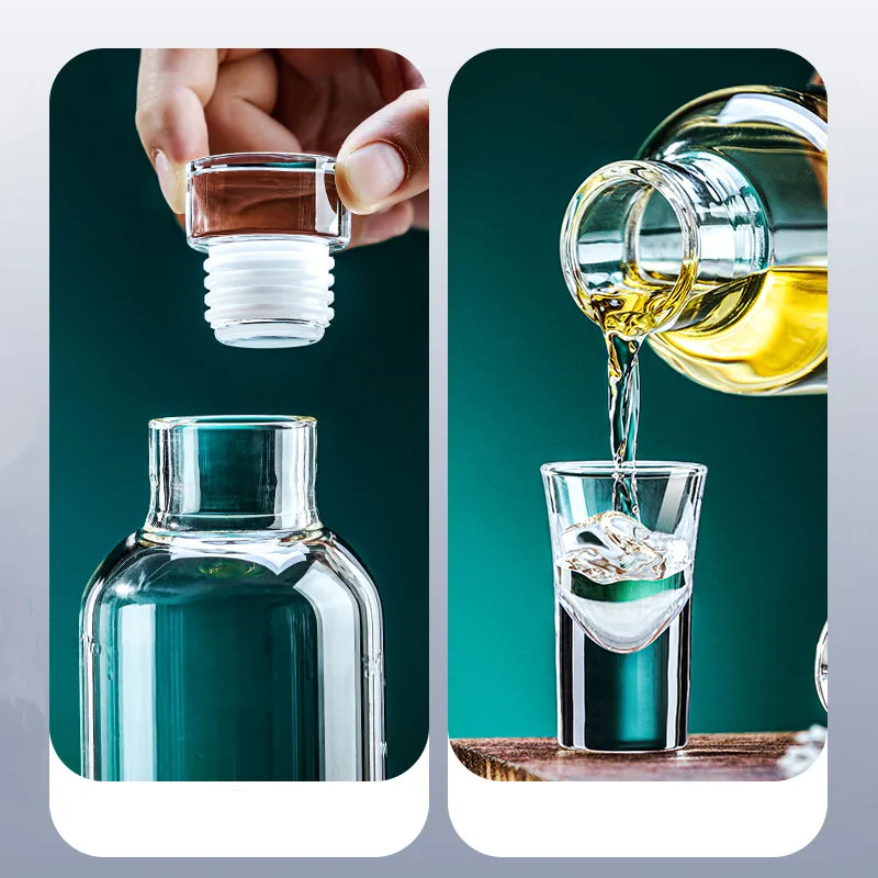 320ML/500ML/750ML Sealed Glass Bottles Glass Jars and Lids Transparent Glass Empty Wine Bottles Home Beverage Storage Jars