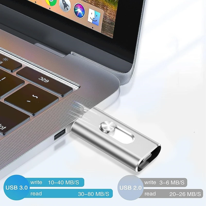 Per iPhone 2TB Chiavetta USB 1TB 512GB 256GB USB 3.0 Spiedi di archiviazione esterna Pen Drive Telefono Android PC per Samsung Huawei S20