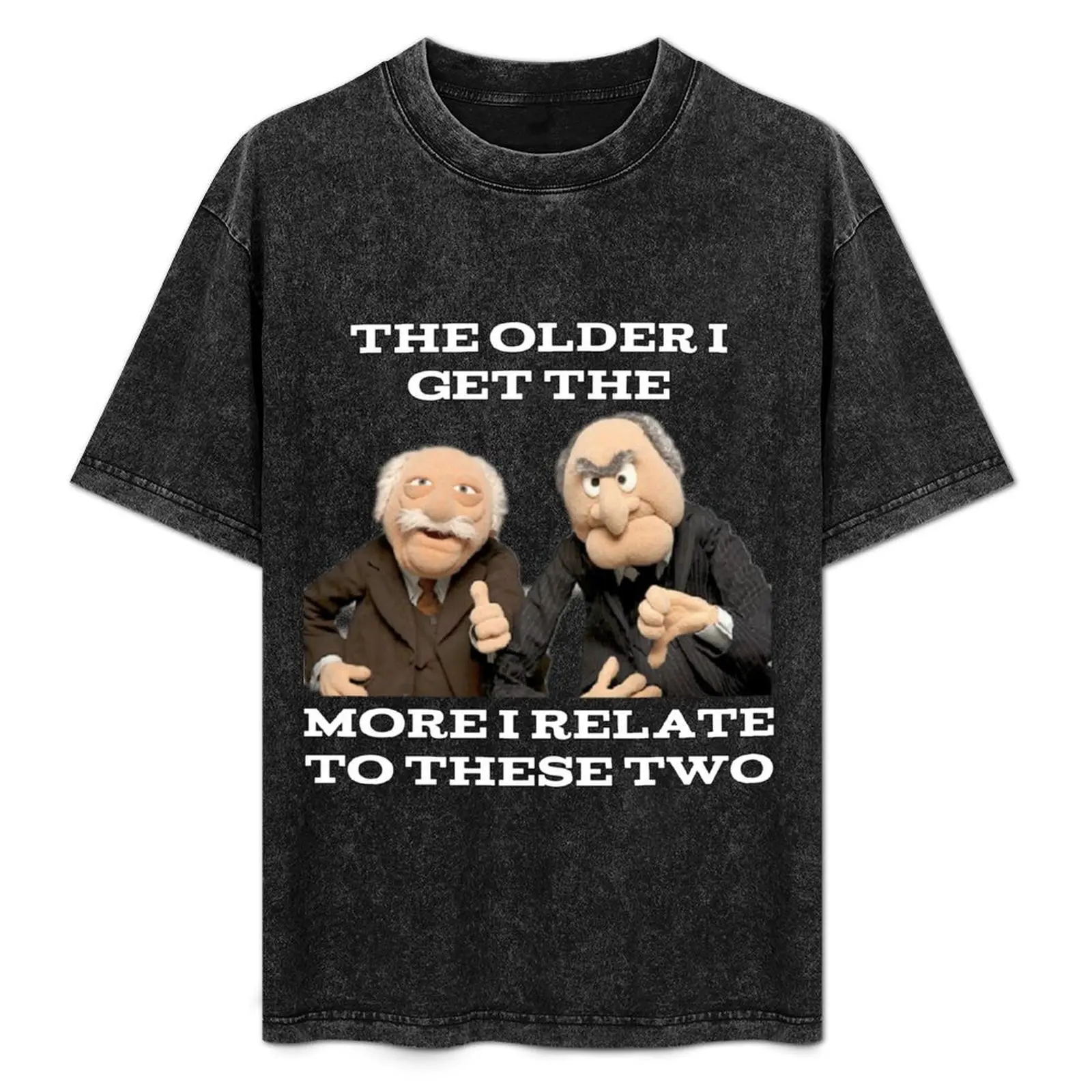 Statler and Waldorf haters gonna hate T-Shirt vintage graphic tee quick-drying blacks men clothes