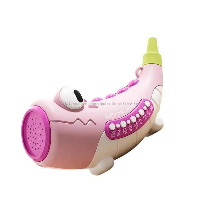 Dinosaurus Hoorn Breath Training Trumpet Kids Electric Horn Toy voor ademtraining