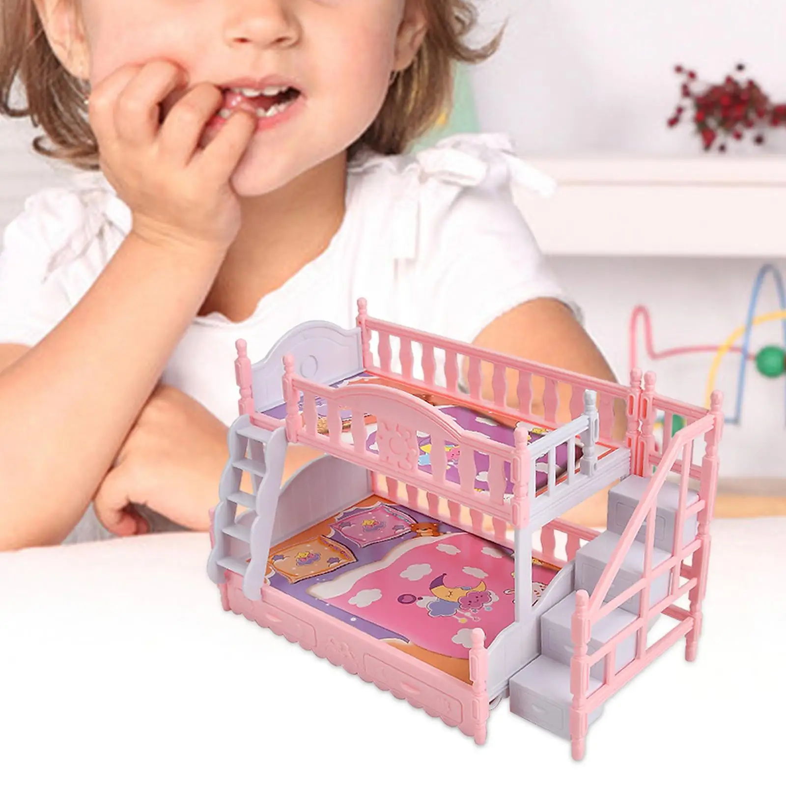 Poppenhuismeubilair Roze Vangrail Poppenhuisaccessoires voor kinderen Meisjes